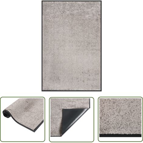 The Living Store Paillasson Gris 80x120 cm - Tapis D'entrée - Paillasson Intérieur - Paillasson Extérieur - Tapis Absorbant - Tapis Résistant À L'eau (1/5)