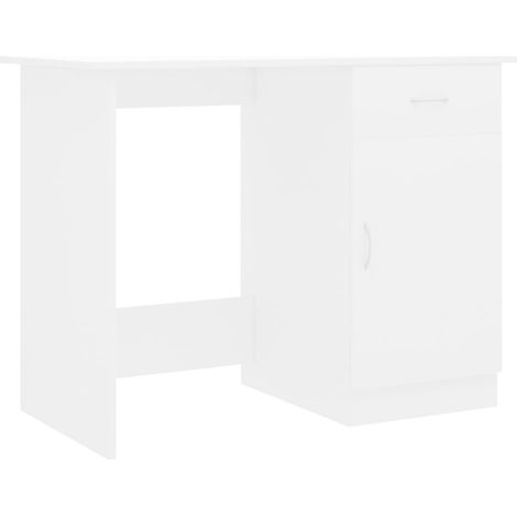 Maison Exclusive - Schreibtisch Weiß 100×50×76 cm Holzwerkstoff
