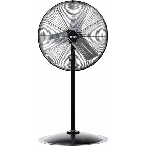 STIER Ventilateur sur pied en métal Premium avec oscillation à 90°, 260 W