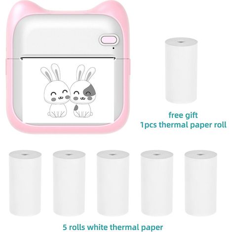 Mini-Taschenfotodrucker, tragbarer Thermodrucker, 203 dpi, kabellose Bluetooth-Verbindung für Pictur-P-1- (1/5)