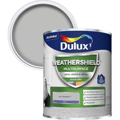 Dulux Weathershield Multi Surface Paint - Chic Shadow - 750ml