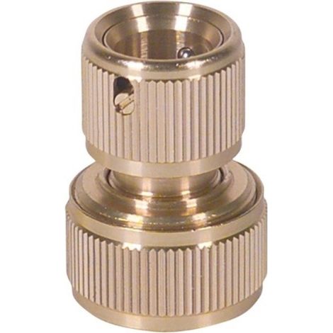Conector Riego 3/4" Rapido Natuur Laton Aqua Stop Nt98873 (1/2)