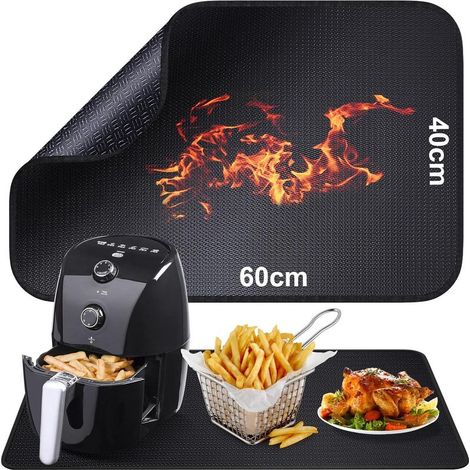 Feuerfeste Matte aus Fiberglas und Silikon, 40 x 60 cm, hitzebeständig, rutschfest und wasserdicht. (1/5)