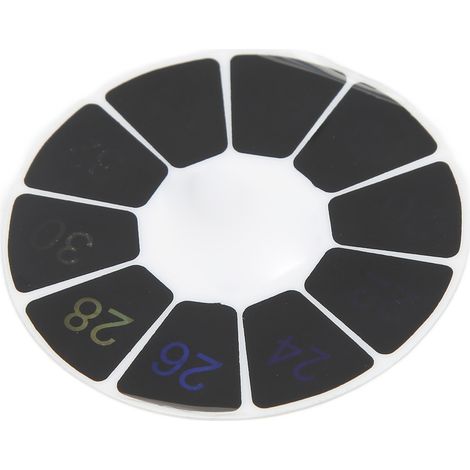 Thermomètre autocollant numérique adhésif, mesure de température de 18 °C à 34 °C, pour aquarium (forme ronde). (1/5)