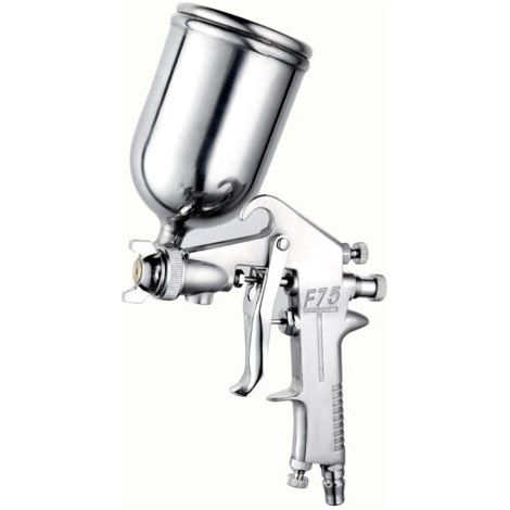 Pistolet à Peinture, Pistolet à Air Comprimé F-75 Embout de Buse de 1,5 mm avec Tasse Supérieure de 400 Ml Alimentation Par Gravité Pistolet à Peinture pour Peinture De Voitures (1/5)