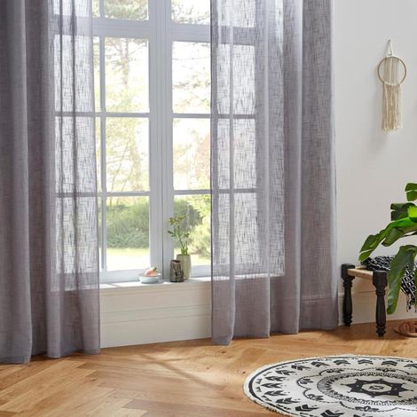 Rideau Voilage "Alton" 140x240cm Gris (1/3)