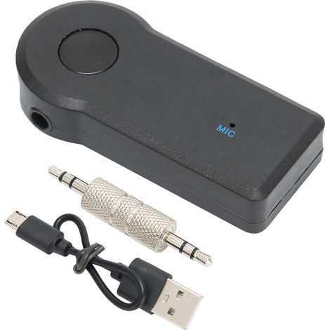 Récepteur audio Bluetooth portable pour voiture, mini adaptateur audio sans fil avec prise auxiliaire 3,5 mm pour téléphone (1/5)