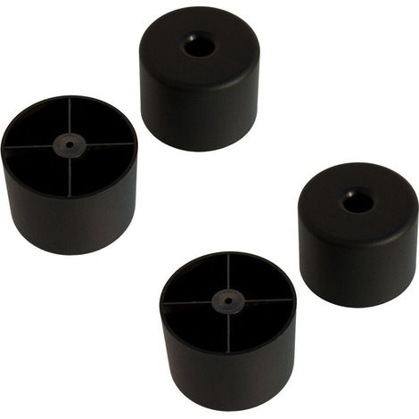 Set di 4 piedini per mobili 50 mm x 30 mm – Plastica rigida – Forma rotonda per divano, tavolo, poltrona – Montaggio rapido (1/2)