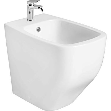 Bidet, Bodenstehend, Glänzend Weisse Sanitärkeramik  Mozart