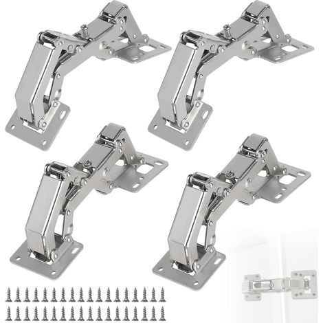 4 x Charnière Gond 175° pour Porte de Placard avec Amortisseur (1/5)