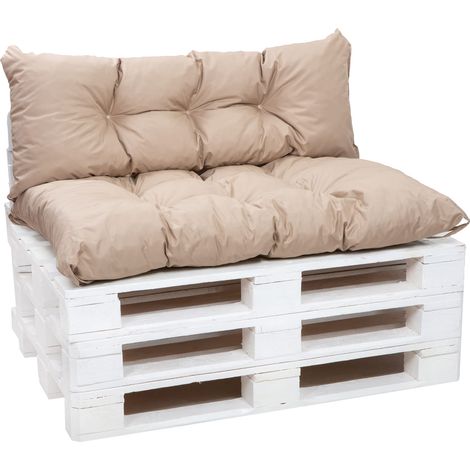 Setgarden – Coussins pour palettes 120 x 60 cm et 120 x 50 cm – Imperméables en polyester – Fixation stable avec 6 attaches – Épaisseur 10 cm (1/4)