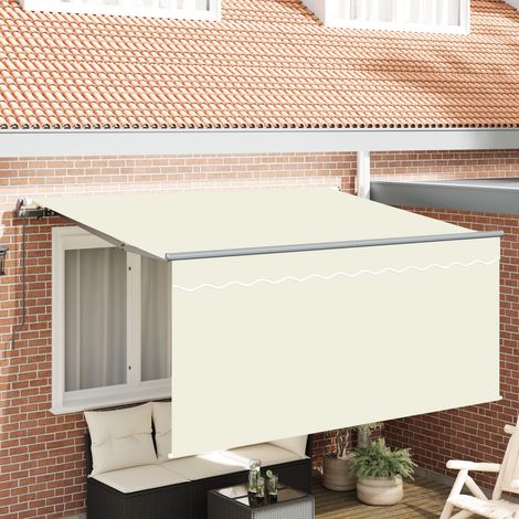 vidaXL  Retractable Awning  Cream 300 x 200 cm Polyester and Aluminium (1/5)