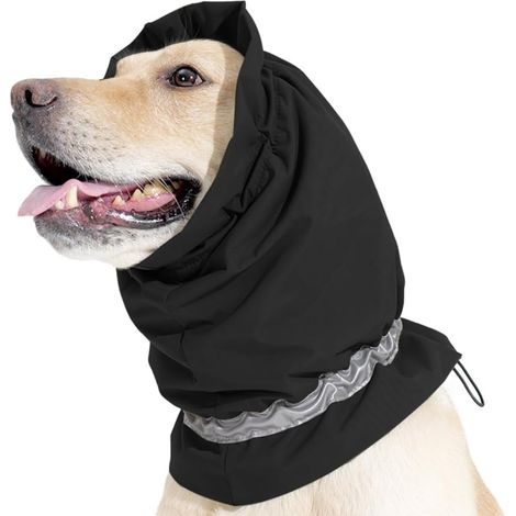 Sweat à Capuche Apaisant pour Chien, Cache-Oreilles Imperméables, Bandes Réfléchissantes, Taille M, Noi (1/5)
