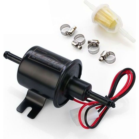 HEP-02A Elektronische Kraftstoffpumpe für Pkw, 12V Dieselkraftstoffpumpe, verbesserte Ausführung in Schwarz für landwirtschaftliche Traktoren - Schwarz (Niederspannung) (1/4)