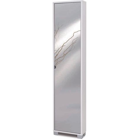 SCARPIERA BIANCO FIAMMATO 43X18XH190CM A SPECCHIO (1/2)