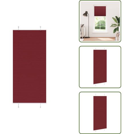 Plissee Bordeauxrot 100x200 cm Stoffbreite 99,4 cm Polyester - Plissee - Plissees - Faltrollo - Jalousie (1/5)