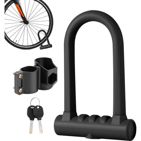 Fahrrad U Schloss Silikon Stahlbügel Zinklegierungskern (1/5)