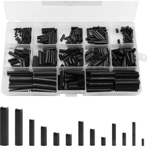 Goupille Élastique 550 Pièces Goupille Fendue Assortiment de Goupilles M1.5 M2 M2.5 M3 M4 M5 M6 avec la Boîte Fixations en Robustes pour Diverses Applications (1/5)