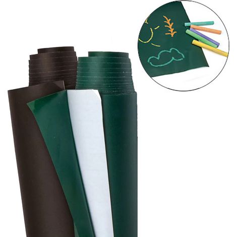 Rouleau Adhésif Liderpapel Ardoise 45x200cm Pour Craie Couleurs Assorties (1/3)