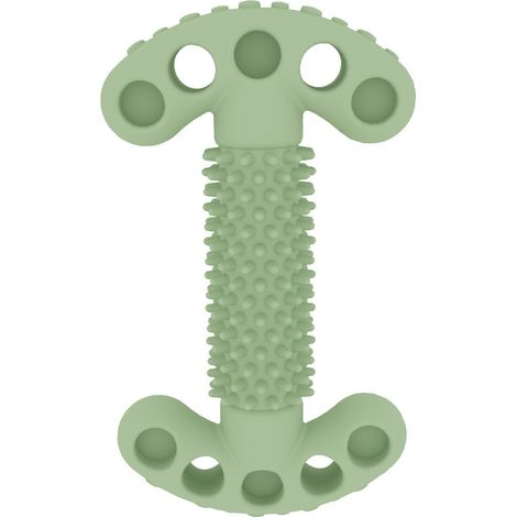 Bâton molaire en forme d'os en forme de T pour animaux de compagnie ronge et nettoie les dents jouet pour chien bâton molaire résistant aux morsures(Vert Avocat)