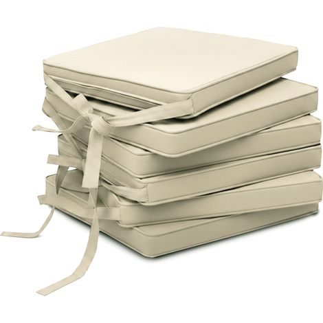 6er Set Loft SK Stuhlkissen Natur, 45x40x5cm