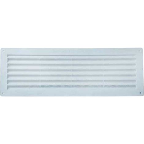 Griglia di aerazione rettangolare in plastica (abs) : Dimensione - 125x365 pass.aria cm2 112
