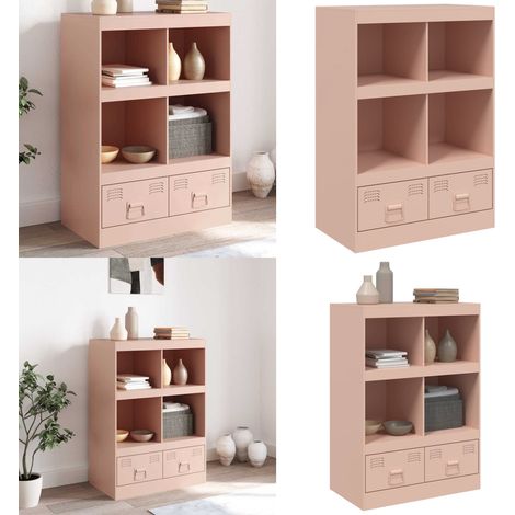 Highboard Rosa 67x39x95 cm Stahl - Sideboard - Hochschrank - Regal - Wohnzimmer Dekoration - Rosa Möbel - Home & Living (1/5)