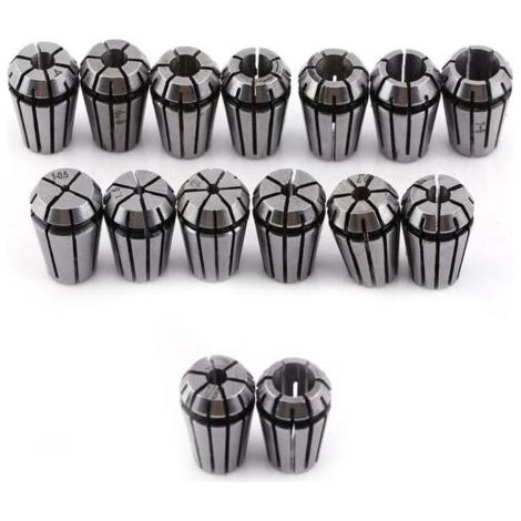 15Pcs Set Er11 Pince à Ressort serrage pour CNC outil meulage machine de gravure et de fraisage Tour à outil (1/5)
