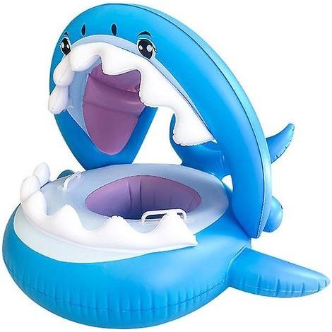 Bébé Flotteur Pvc Piscine Toddler Floaties Avec Auvent Gonflable Requin Infantile Piscine Flotteur Pour Les Enfants De 6-36 Mois (1/5)
