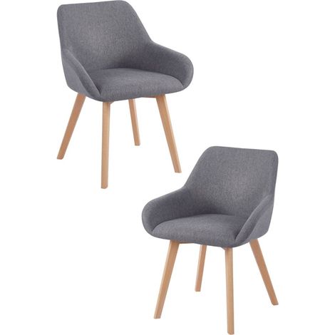 Packs Sillas Comedor - Pack 2 Sillas Venly Tela - Gris oscuro (1/5)