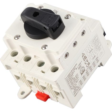 Interrupteur sectionneur solaire CC 32 A, boîtier flexible en polycarbonate ignifugé, isolateur de circuit photovoltaïque 1000 V (1/5)