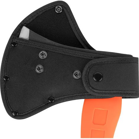Linkidea Gaine en Nylon pour Hache de 10,2 cm, étui de Protection pour Hache à Double encliquetage, Fourreau pour Outils de bûche, pour Travail en Plein air (Noir)