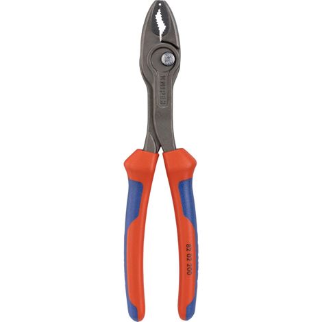 KNIPEX 82 02 200 TwinGrip® Pinza con capacità di presa frontale e laterale con manici comfort bonderizzata grigia 200 mm