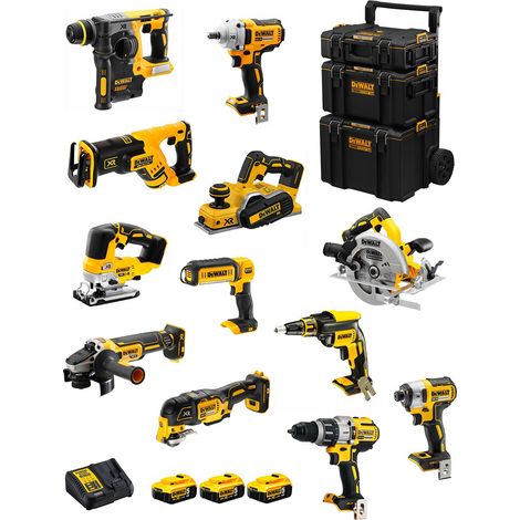 DeWALT Kit DWK1201 (DCD996+DCH273+DCG405+DCF887+DCF894+DCS334+DCS570+ DCS355+DCP580+DCS367+DCL050+DCF620+3x5,0Ah+DCB115+Caddy) (1/5)