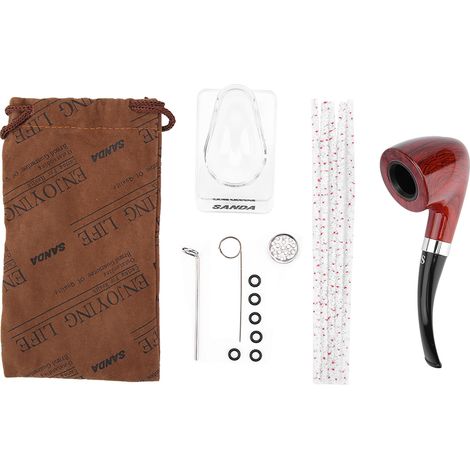 Pipe à fumer en bois avec filtre pour cigarettes et cigares, cadeau spécial pour hommes (1/5)