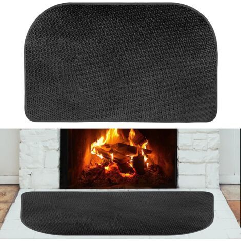 Fireproof fireplace mat 122 x 76 cm – Fiberglass resistant to 1000°C – Non-slip – Indoor and outdoor floor protection (1/4)