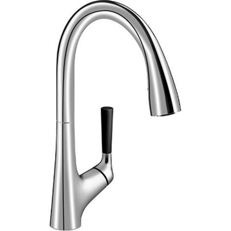 JACOB DELAFON Mitigeur cuisine Malleco Bec haut chrome douchette extractible (1/4)