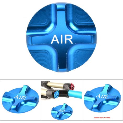 Capuchon de valve étanche pour fourche de suspension vélo en alliage d'aluminium, accessoire cycliste (bleu) (1/5)