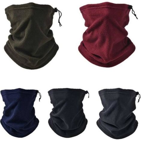 Snood-Cache-nez - Polaire - Mixte - Noir - Ski-Snowboard-Hiver - 1 Pièce (1/4)