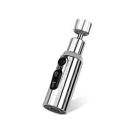 Wasserhahn-Luftsprudler mit 3 Modi, drehbarer 360°-Sprühkopf für Küchenspülen, Wasserhahn-Luftsprudler für Küchenarmaturen, Düsenadapter, Schaumspender G1/2 FM22