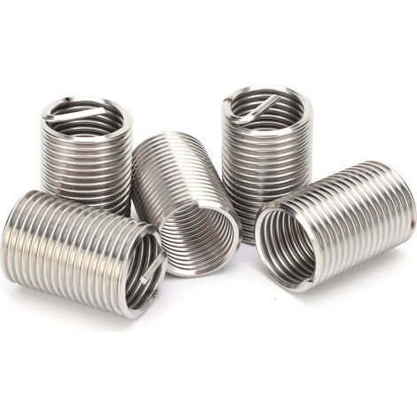 5 Stück Gewindeeinsätze, Reduziermuttern-Reparaturwerkzeug, Edelstahl, M24x3x2,5D (1/5)
