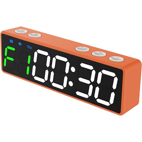 Mini minuteur de gym rechargeable, chronomètre portable avec compte à rebours/compte à rebours et chronomètre magnétique pour l'entraînement physique à domicile. (1/5)