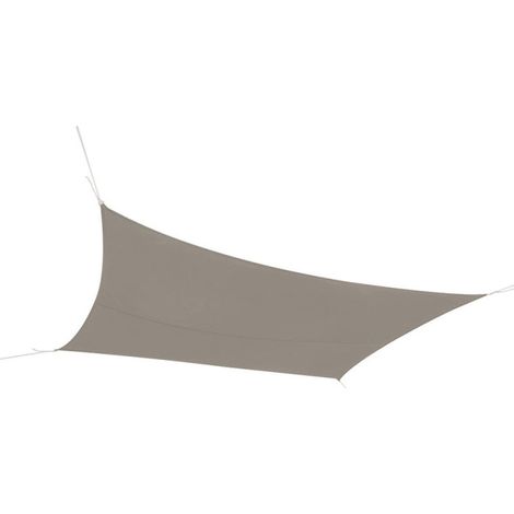 Voile d'ombrage rectangulaire en tissu - Taupe - L 3 x l 2 m - Livraison gratuite (1/4)