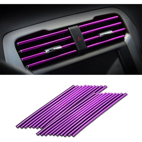 Baguettes de finition pour grilles d'aération de climatisation automobile, 20 pièces, baguettes universelles en PVC imperméables et flexibles, compatibles avec la plupart des accessoires intérieurs de (1/5)
