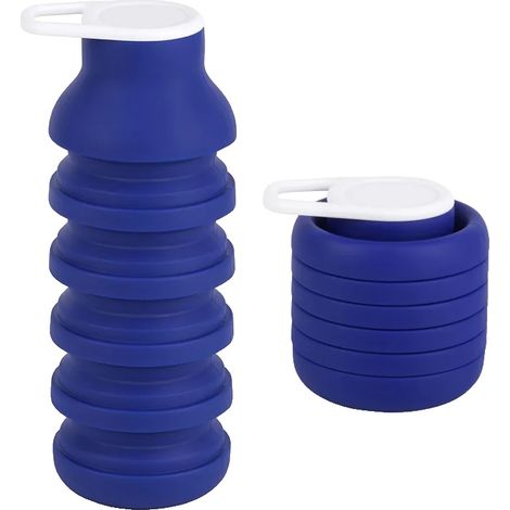 Wasserflasche, zusammenklappbares Design, tragbar für Outdoor-Aktivitäten, 1Stück-b (1/2)