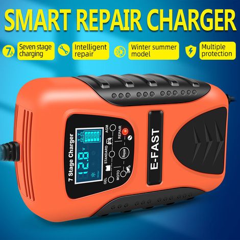 Desolfatatore per batterie SJLERST, caricabatterie a 7 fasi per auto, barche, tosaerba e motociclette. (1/3)