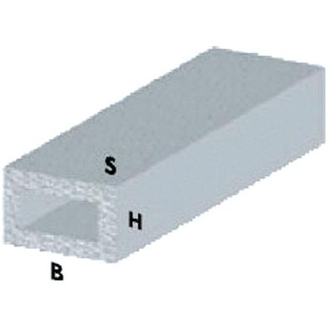 profilo rettangolare cm 100 h argento 20x10x1 mm alluminio asta barra