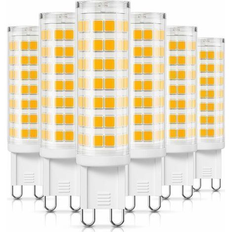 Lot De 5 Ampoules Led G9, 6 W 550 Lm Blanc Neutre 4000K, Remplacement Pour Ampoules Halogènes 50 W 60 W, Angle De Faisceau Sans Scintillement À 360°, Non Dimmable Ac 220-240 V (1/5)