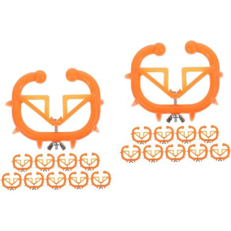 2 Ensembles Accessoires Pour Vaches Sevrées Pince-Nez Anneau De Nez De Vache Costume De Vache À Lait Pour Bébé Prévention De La Succion Du Lait Outil De Sevrage De 12 pièces 2 (1/5)