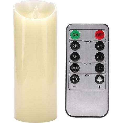Bougie LED sans flamme en forme de lampe, décor élégant avec télécommande, hauteur 10 cm, pack de 1 (1/5)